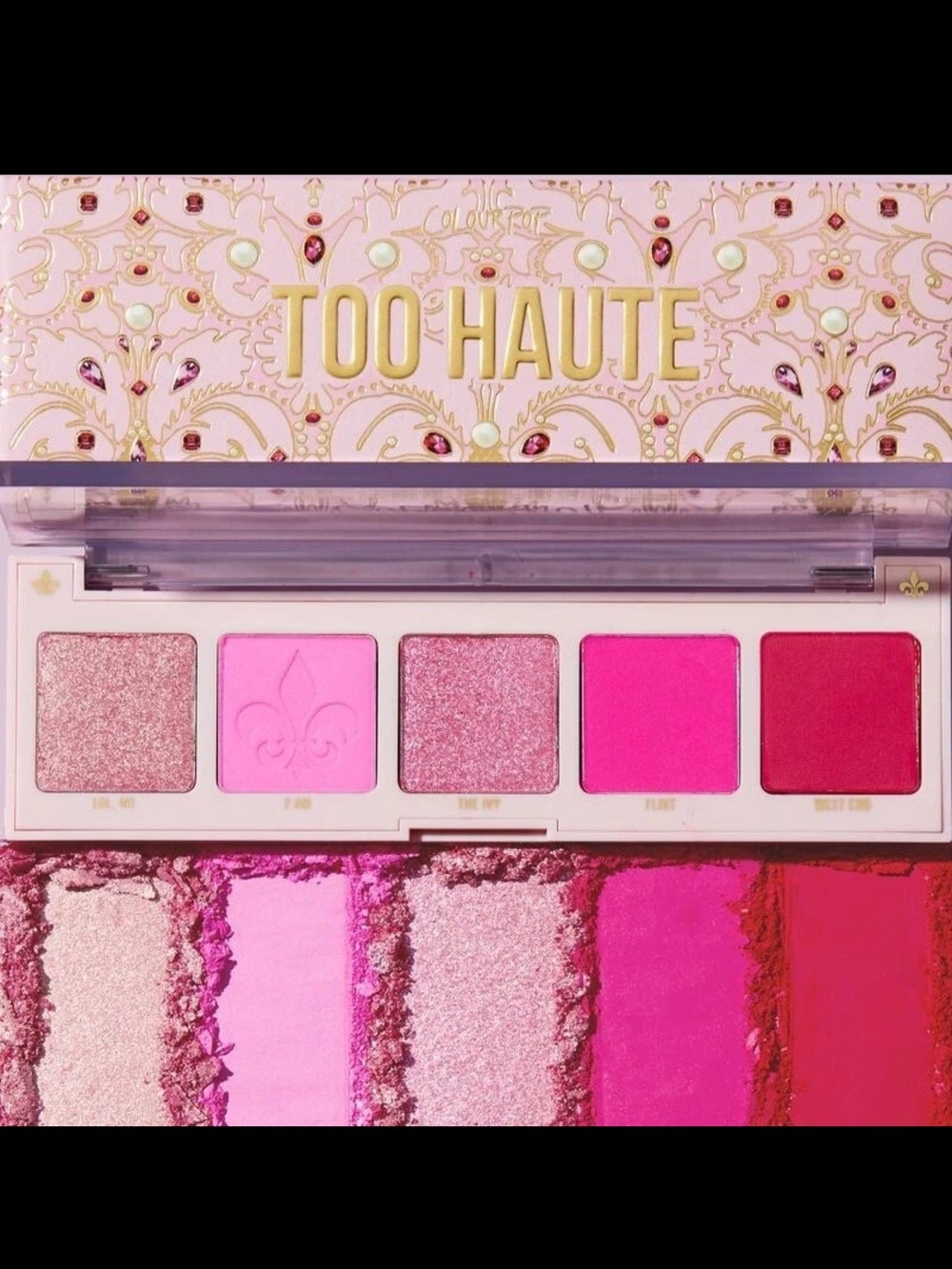 ColourPop Too Haute Eyeshadow Palette 5-Pan Pink Magenta Brand New In Box NIB